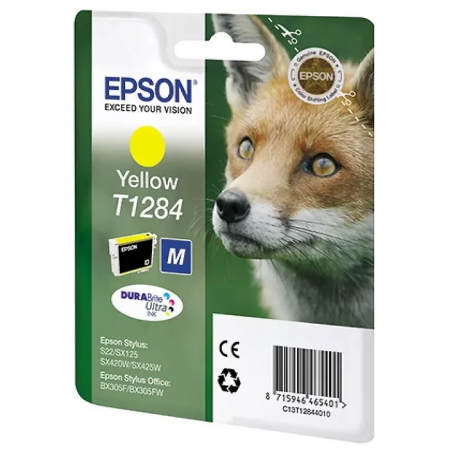 Картридж лазерный Epson T1284 (C13T12844011) желтый (без чипа)