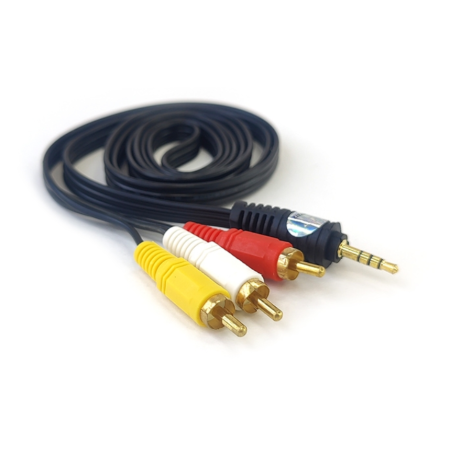 Кабель 3.5 mm jack - 3 х RCA ViTi VT-0274 1.5 м черный