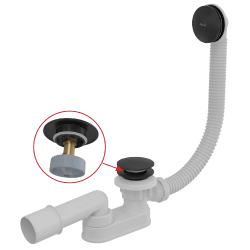 Сифон AlcaPlast A507BLACK белый