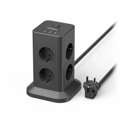 Сетевой фильтр Tessan TPS03-DE 8 черный 2м
