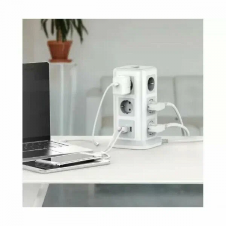 Сетевой фильтр Tessan TS-PS01DE00 6 серый 2м
