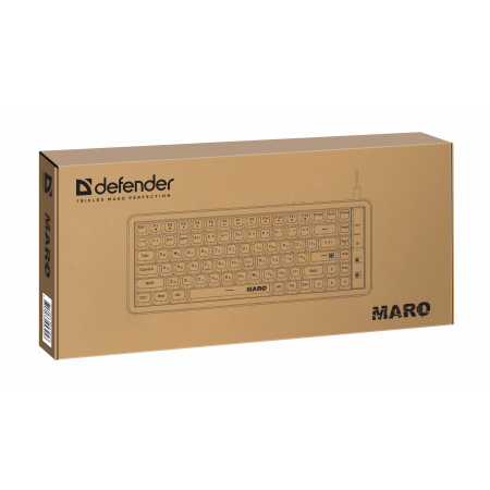 Клавиатура беспроводная Defender Maro GK-325 (45324) серо-белый