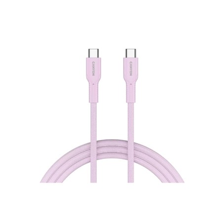 Кабель USB Type-C - USB Type-C Canyon OnWire 60CL (CND-CCAP60AB10PK) 1 м розовый