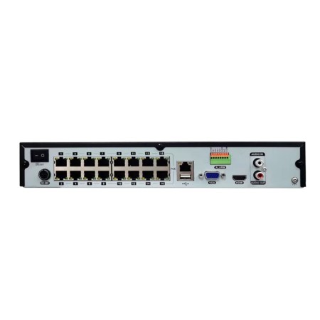 16-канальный IP-видеорегистратор TRASSIR TR-N1216P черный