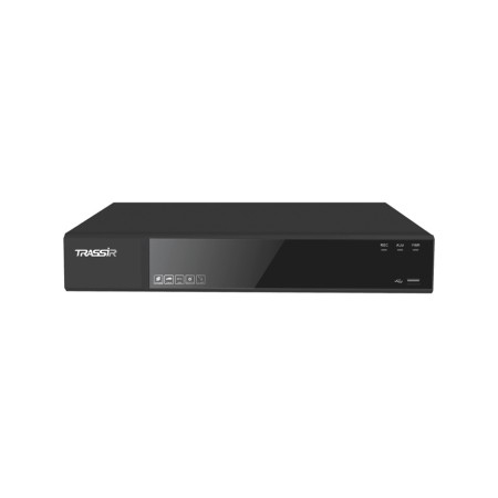 16-канальный IP-видеорегистратор TRASSIR TR-N1216P черный