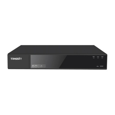 16-канальный IP-видеорегистратор TRASSIR TR-N1216P черный
