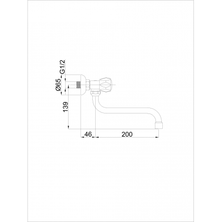 Смеситель настенный Rubineta R-9 Eco (R93001) хром