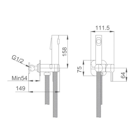 Душевая гарнитура Haiba HB5518-5 золотистый