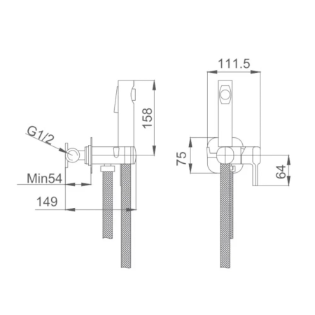 Душевая гарнитура Haiba HB5518-5 золотистый