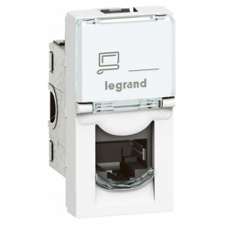 Информационная розетка Legrand 076573 MOSAIC RJ45 Белый