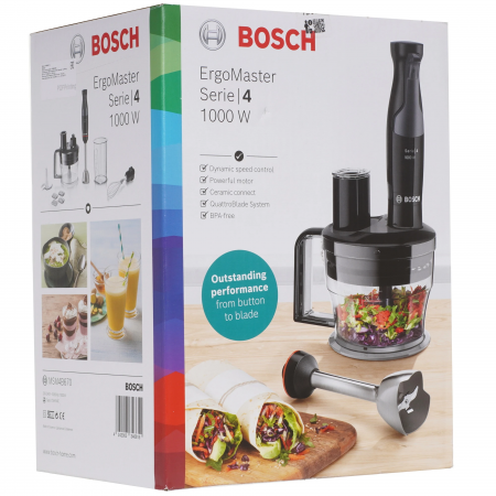 Блендер погружной Bosch Ergomaster MSM4B670 черный