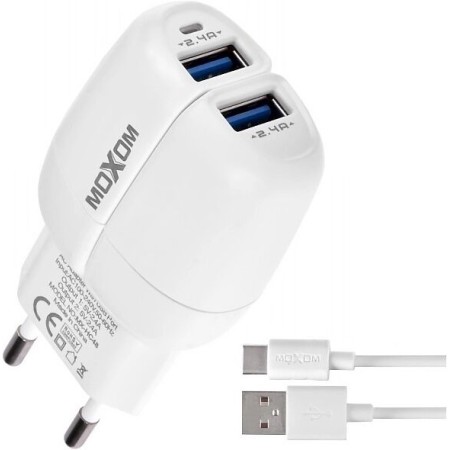 Сетевое зарядное устройство Moxom MX-HC48 белый