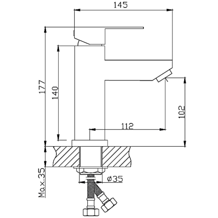 Смеситель для раковины HAIBA HB10801 серебристый