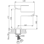 Смеситель для раковины HAIBA HB10801 серебристый