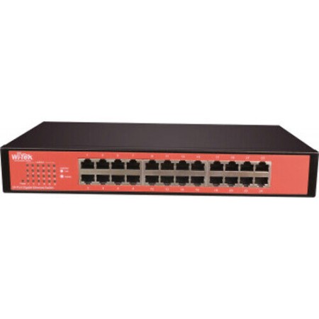 Коммутатор Wi-Tek WI-SG124D V3 красный