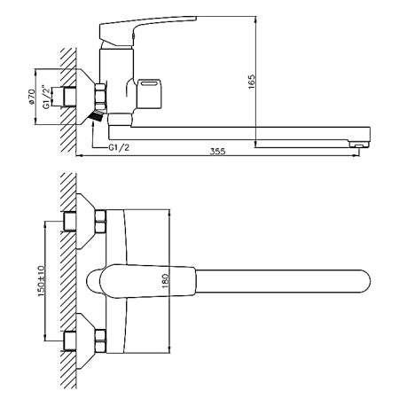 Смеситель Haiba HB22587 серебристый
