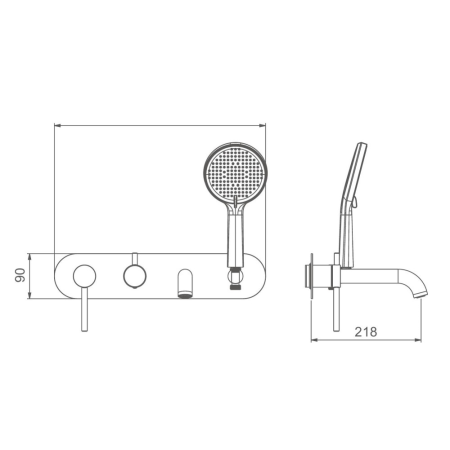 Смеситель Gappo G3306-3 золотистый