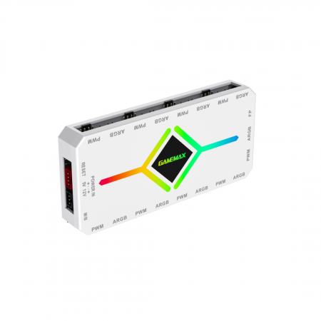 Контроллер подсветки Gamemax V4.0 ARGB+PWM HUB белый