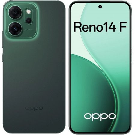 Смартфон OPPO Reno 14F 8/256 ГБ зеленый (Luminous Green)