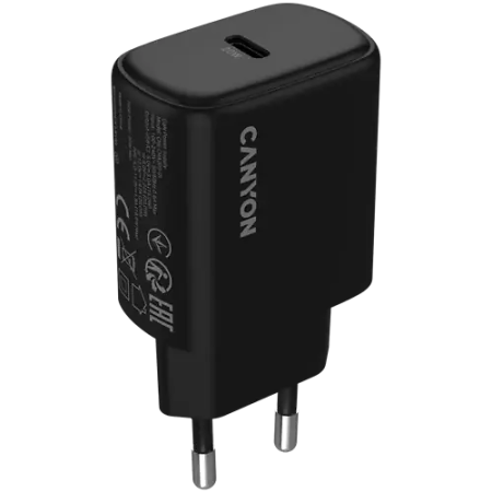 Сетевое зарядное устройство CANYON charger OnCharge 200 (CNE-CHA200-11) черный