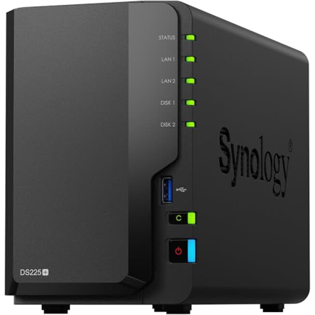 Сетевое хранилище Synology DS225+ черный