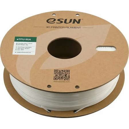Пластик для 3D принтера eSUN White/1kg/roll (TPU-95A175W1Y1) белый