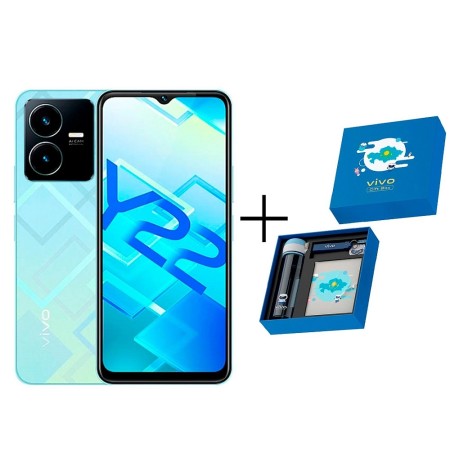 Смартфон Vivo Y22 4/64 ГБ зеленый (Metaverse Green) + Gift box BTS 2022 синий (Blue)