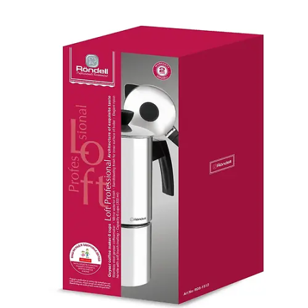 Кофеварка гейзерная Rondell Loft Professional RDS-1512 (RDS-1512) серебристая