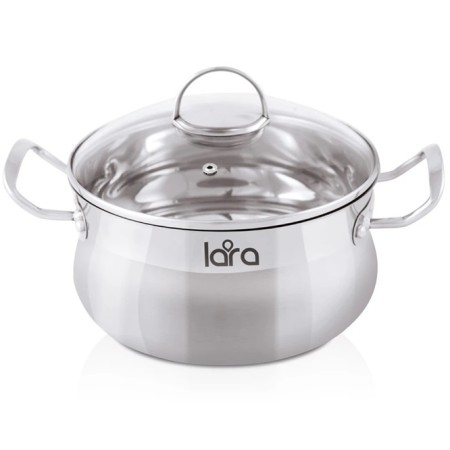 Кастрюля LARA Gracia (LR02-53) серебристый 4,2 л