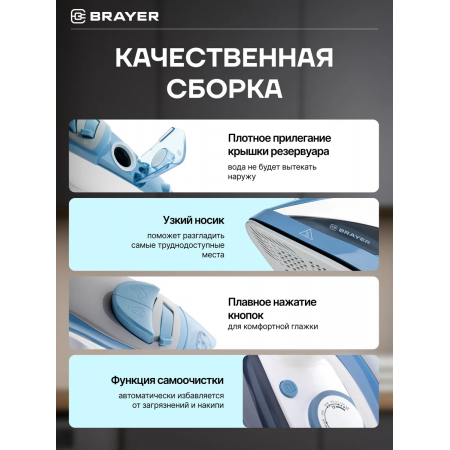 Утюг BRAYER 4002BR синий Утюг BRAYER 4002BR синий