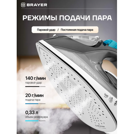Утюг BRAYER 4008BR чёрный Утюг BRAYER 4008BR чёрный