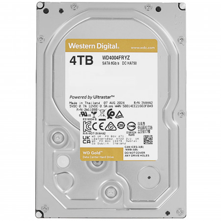 4 ТБ Жесткий диск Western Digital Gold (WD4004FRYZ) серебристый