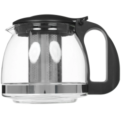 Чайник заварочный с ситечком Lara LR06-20 Black 1.25 л прозрачный Чайник заварочный с ситечком Lara LR06-20 Black 1.25 л прозрачный