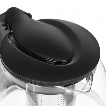 Чайник заварочный с ситечком Lara LR06-20 Black 1.25 л прозрачный Чайник заварочный с ситечком Lara LR06-20 Black 1.25 л прозрачный