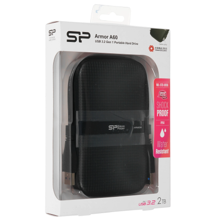 2 ТБ Внешний жесткий диск Silicon Power Armor A60 (SP020TBPHDA60S3A) черный