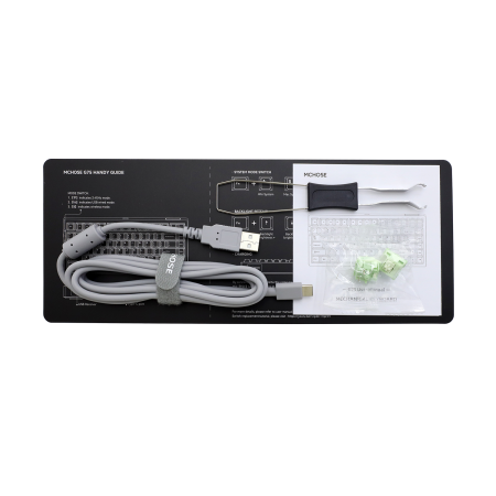 Клавиатура беспроводная + проводная MCHOSE G75 PRO Green (G75-9A) белый/зеленый