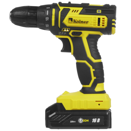 Дрель-шуруповерт Kolner KCD 16-2L желтый