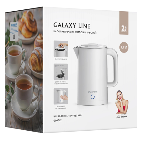 Электрический чайник Galaxy Line GL 0362 белый