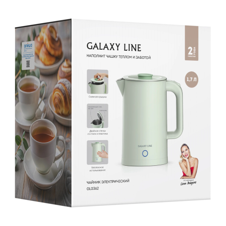 Электрический чайник Galaxy Line GL 0362 зеленый