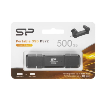 500 ГБ Внешний SSD Silicon Power DS72 (SP500GBUC3S72V1K) черный