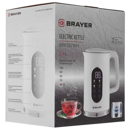Электрический чайник BRAYER BR6107-WH белый
