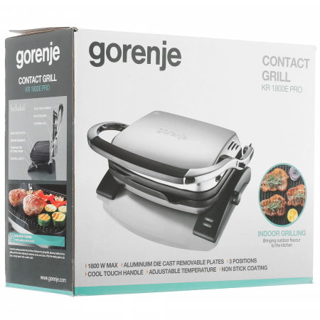 Гриль Gorenje KR1800EPRO серебристый