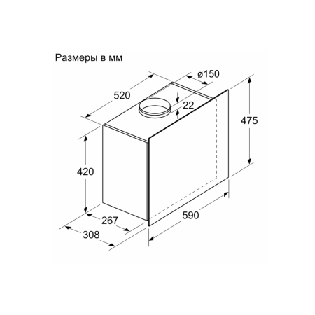 Вытяжка Bosch DWF65AJ70T серебристый