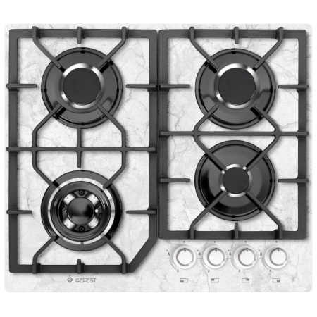 Варочная панель газовая GEFEST ПВГ (2232-01 К152) белый мрамор