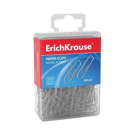 Скрепки канцелярские ErichKrause 19738 серый