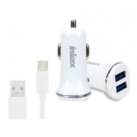 Автомобильное зарядное устройство Inkax CD-12-MICRO белый