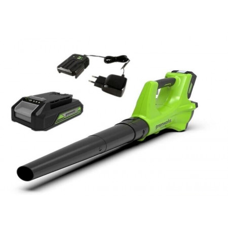 Воздуходувка аккумуляторная Greenworks G24ABK2 (2404807UARU) черный/зеленый