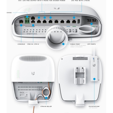Коммутатор Ubiquiti EP-S16 черный