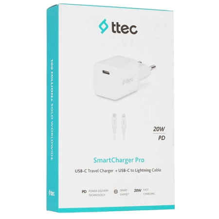 Сетевое зарядное устройство TTEC SmartCharger 20W PD Travel Fast Charger (2SCG20LNM) белый