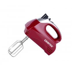 Миксер Centek CT-1118 хром/красный Миксер Centek CT-1118 хром/красный
